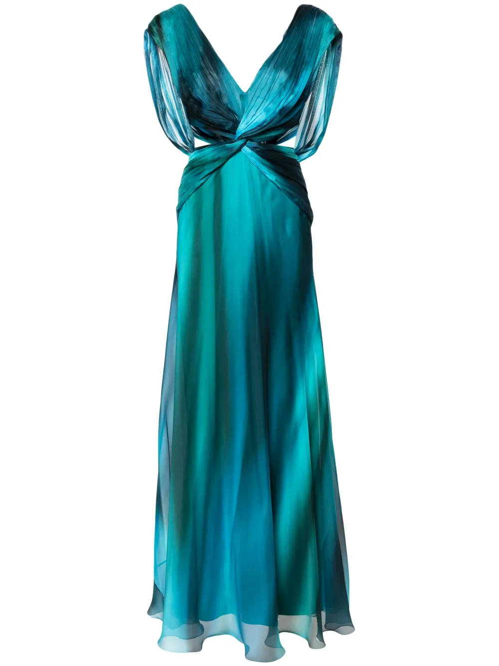 Плиссированное платье с вырезами Alberta Ferretti, зеленый
Плиссированное платье с вырезами Alberta Ferretti, зеленый