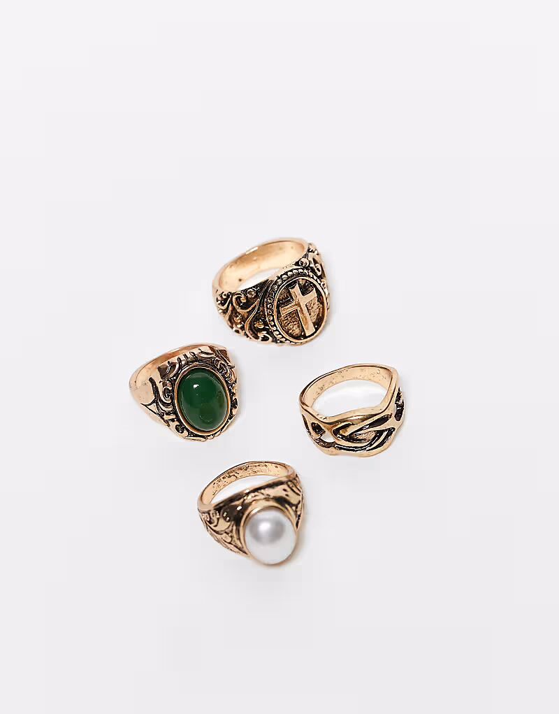 Набор колец в стиле гранж унисекс с искусственным камнем из полированного золота Reclaimed Vintage
Набор колец в стиле гранж унисекс с искусственным камнем из полированного золота Reclaimed Vintage