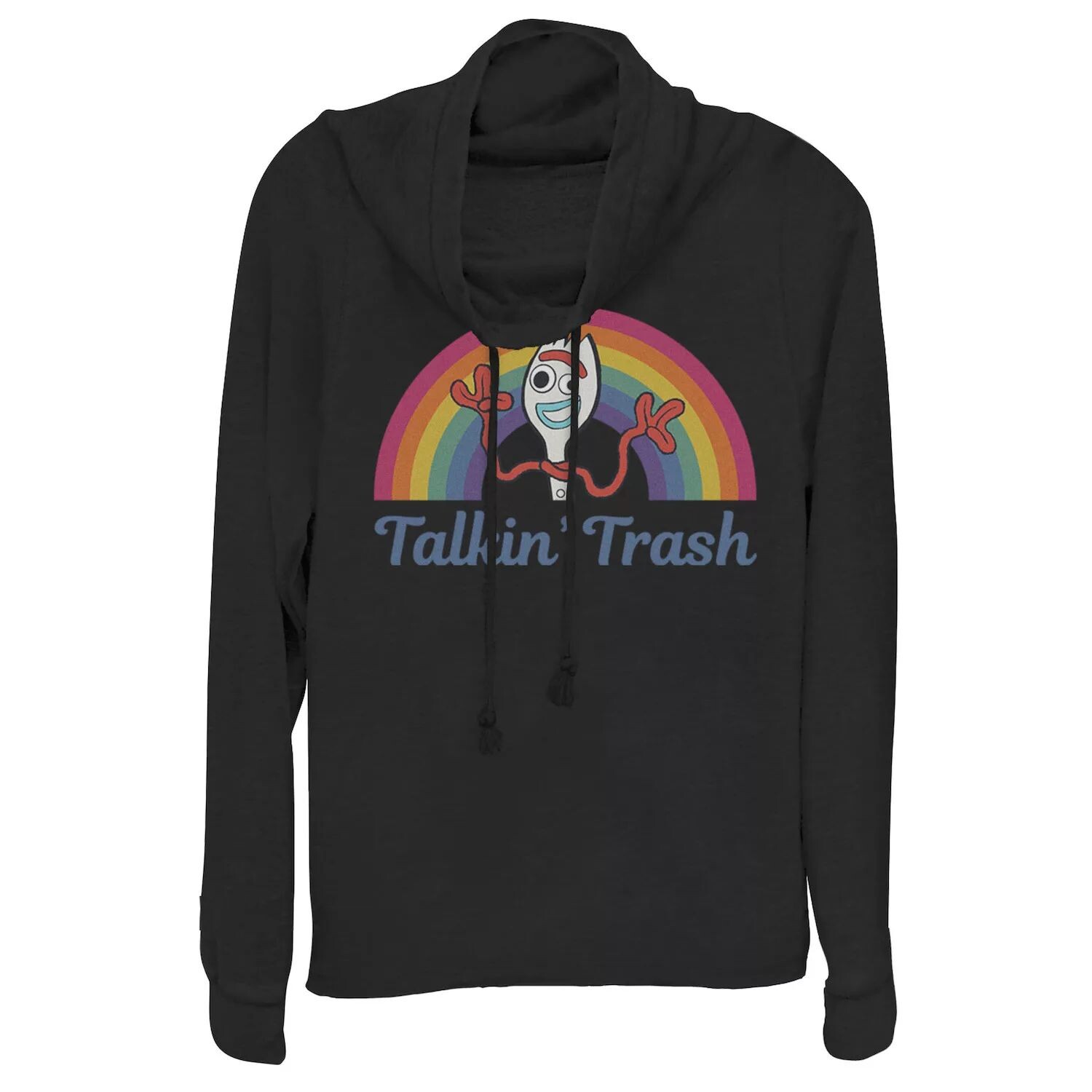Пуловер с капюшоном и радужным плакатом Disney/Pixar's Toy Story 4 для детей Forky Talkin' Trash Rainbow Licensed Character, черный 
Пуловер с капюшоном и радужным плакатом Disney/Pixar's Toy Story 4 для детей Forky Talkin' Trash Rainbow Licensed Character, черный