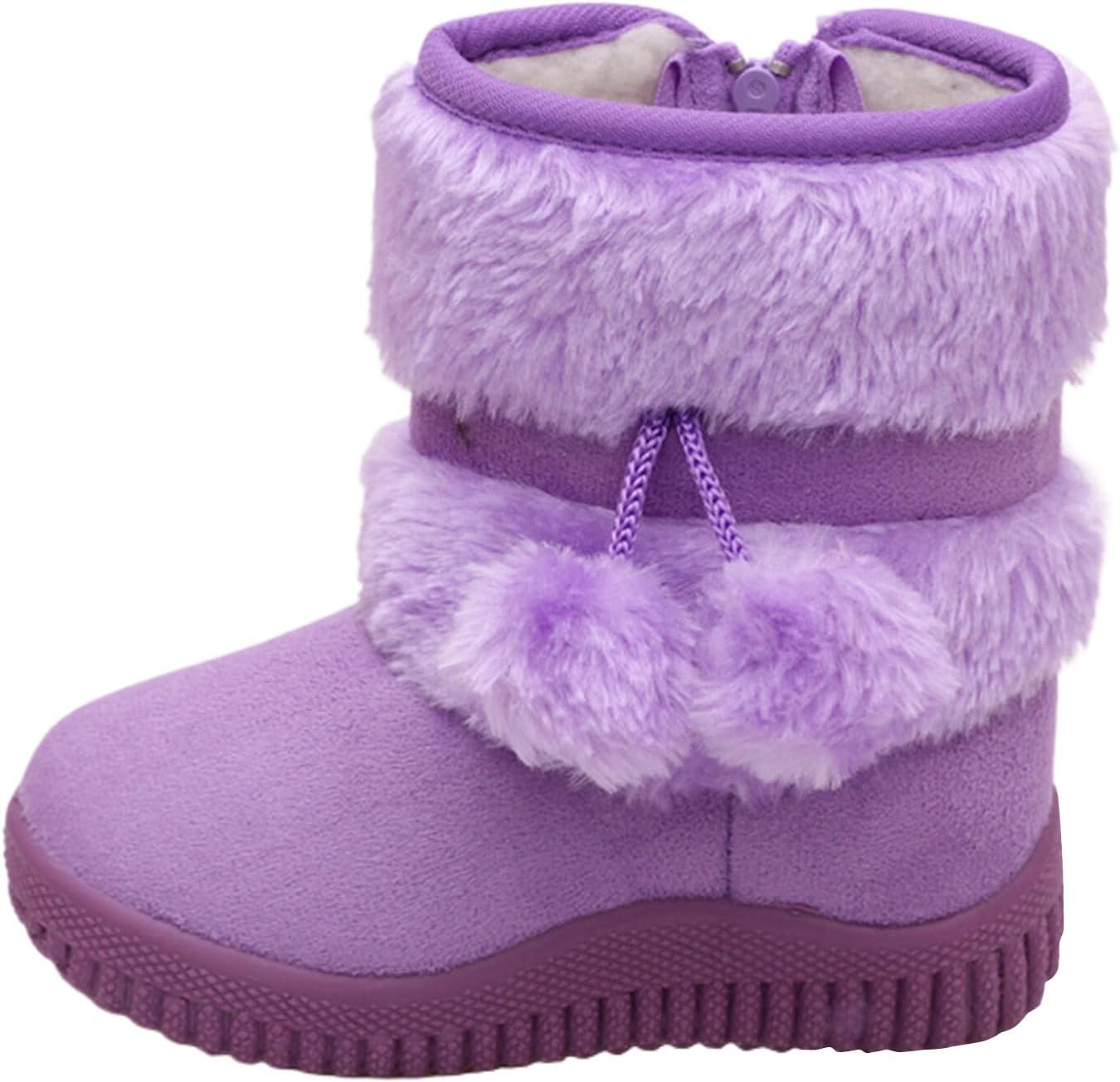 Детские зимние сапоги для девочек с искусственным мехом, противоскользящие зимние ботинки для улицы, комфортные плюшевые ботильоны, теплые сапожки с пушистым помпоном Generic, A04 Purple
Детские зимние сапоги для девочек с искусственным мехом, противоскользящие зимние ботинки для улицы, комфортные плюшевые ботильоны, теплые сапожки с пушистым помпоном Generic, A04 Purple