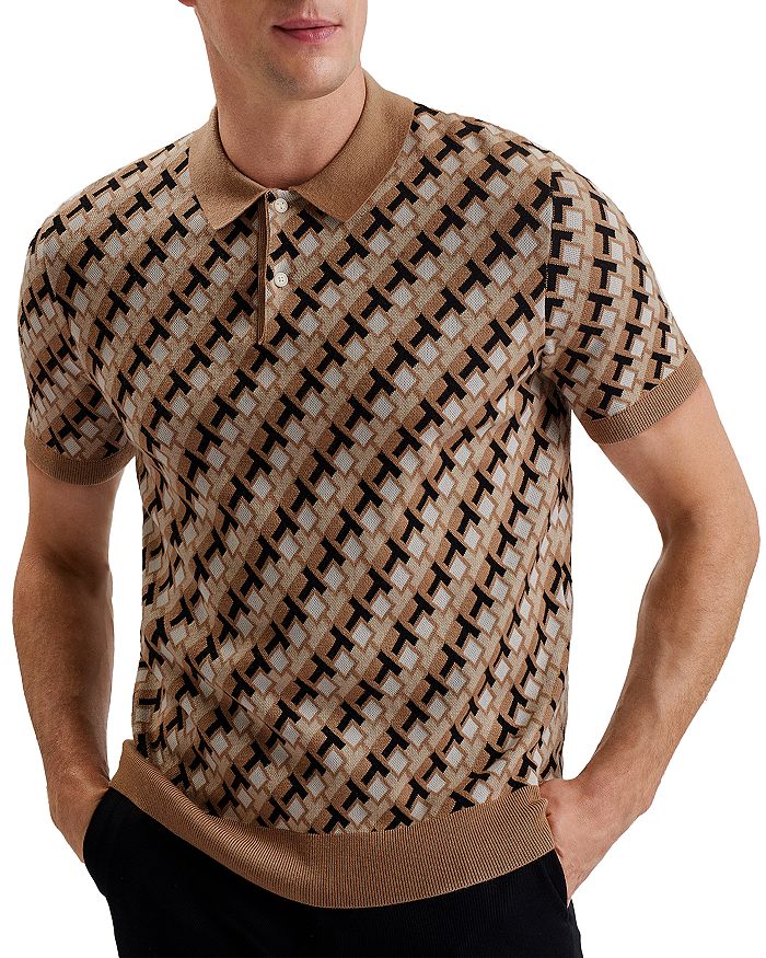Текстурированная поло из жаккарда Ted Baker, коричневый/бежевый
Текстурированная поло из жаккарда Ted Baker, коричневый/бежевый