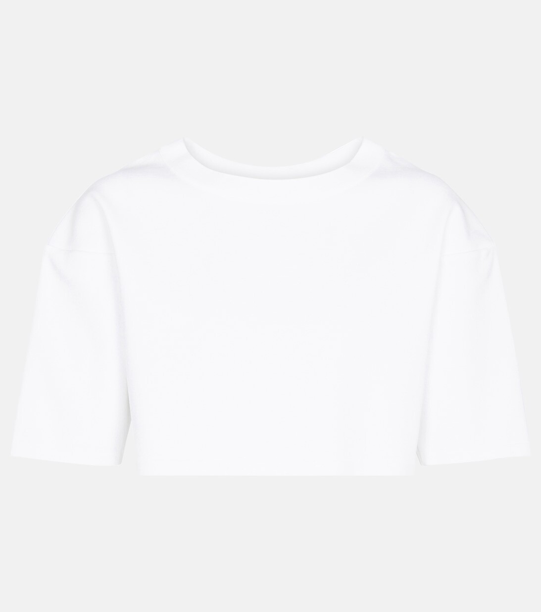 Укороченный топ из эластичного трикотажа ALAÏA, белый
Укороченный топ из эластичного трикотажа ALAÏA, белый