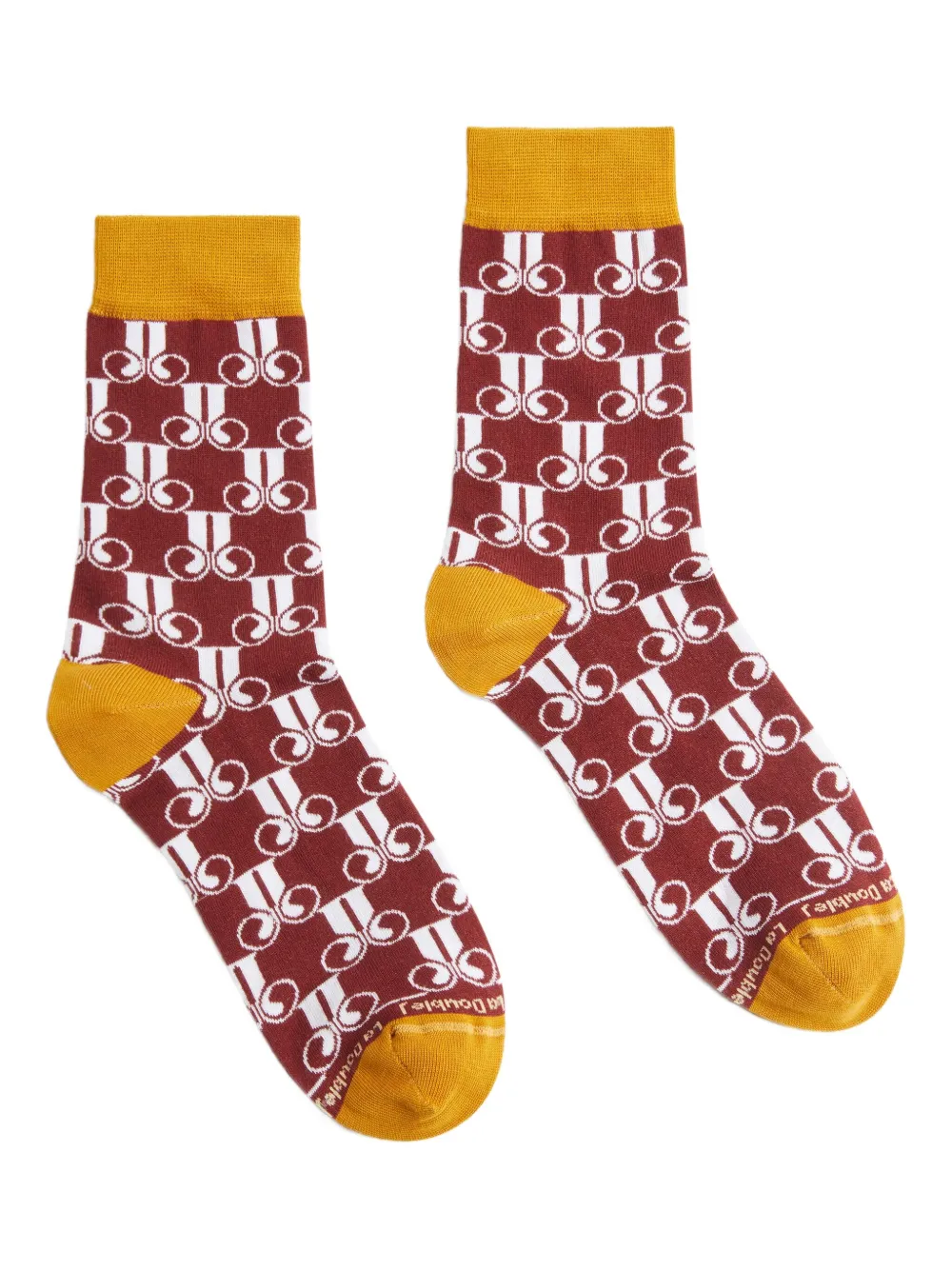 Носки с монограммой La DoubleJ, красный 
Носки с монограммой La DoubleJ, красный