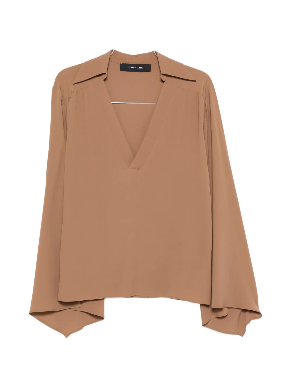 Блузка с V-образным вырезом Federica Tosi, коричневый
Блузка с V-образным вырезом Federica Tosi, коричневый