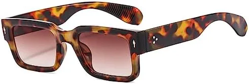 Солнцезащитные очки для женщин в винтажном стиле с цветовыми блоками, солнцезащитные очки для мужчин с заклепками, черные с прозрачными линзами MTZJH, Leopard Tea
Солнцезащитные очки для женщин в винтажном стиле с цветовыми блоками, солнцезащитные очки для мужчин с заклепками, черные с прозрачными линзами MTZJH, Leopard Tea