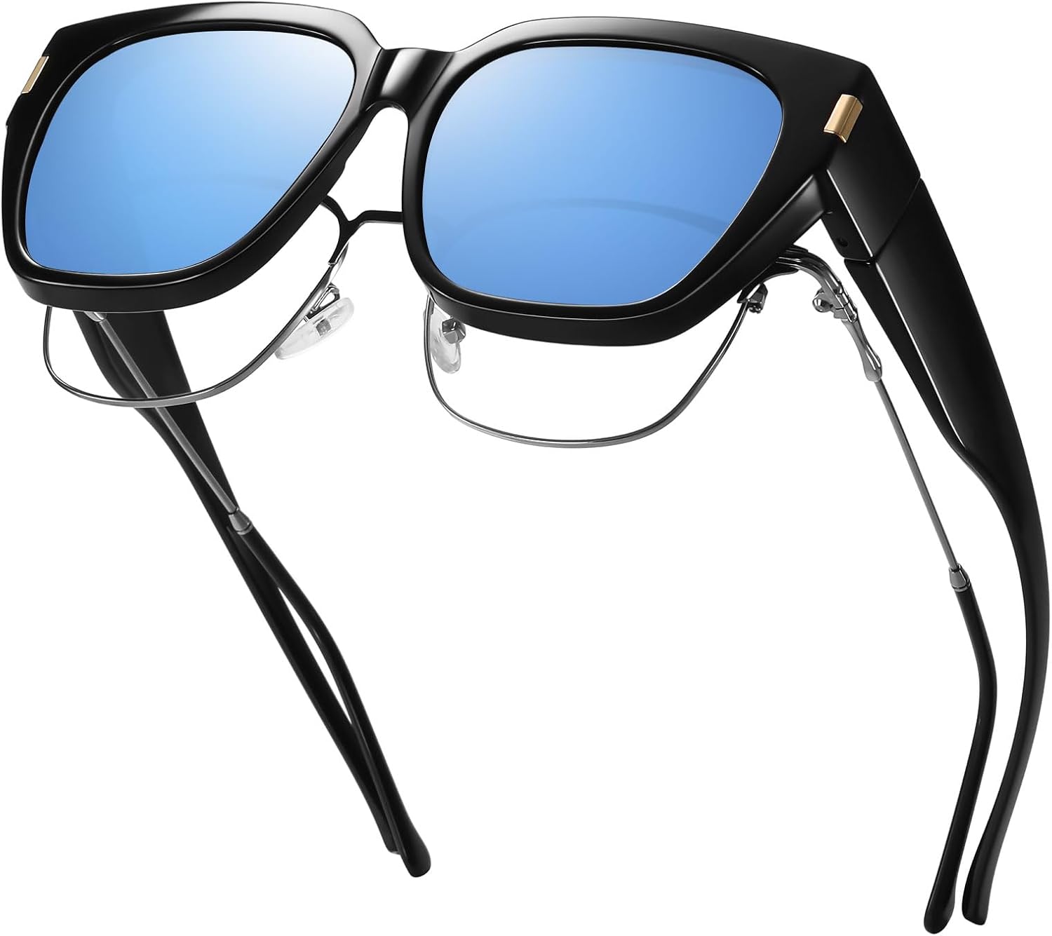 Солнцезащитные очки HAOLOTA с поляризованными линзами, надеваемые поверх обычных очков, для женщин и мужчин. Модные квадратные очки с обтекаемой формой и защитой от УФ-излучения, L Size 18 Black/Blue
Солнцезащитные очки HAOLOTA с поляризованными линзами, надеваемые поверх обычных очков, для женщин и мужчин. Модные квадратные очки с обтекаемой формой и защитой от УФ-излучения, L Size 18 Black/Blue