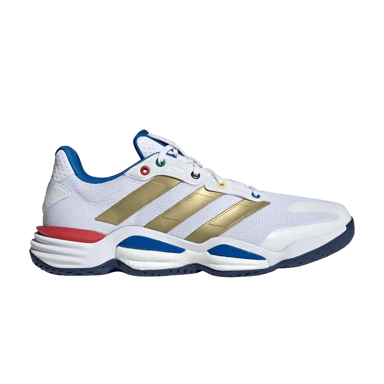Кроссовки Adidas Stabil 16, White Gold Dark Blue 
Кроссовки Adidas Stabil 16, White Gold Dark Blue