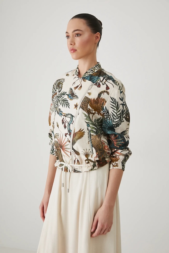 Куртка-бомбер льняная Medicine, бежевый 
Куртка-бомбер льняная Medicine, бежевый