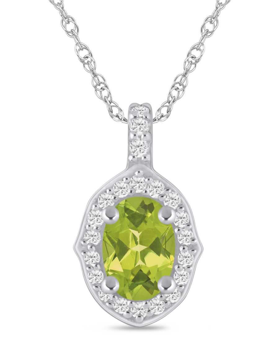 Подвеска-колье с ореолом из драгоценных камней и бриллиантов (общий вес 1/5 карата) из белого золота 10 карат (также доступна в варианте из желтого золота 10 карат) Macy's, Peridot
Подвеска-колье с ореолом из драгоценных камней и бриллиантов (общий вес 1/5 карата) из белого золота 10 карат (также доступна в варианте из желтого золота 10 карат) Macy's, Peridot