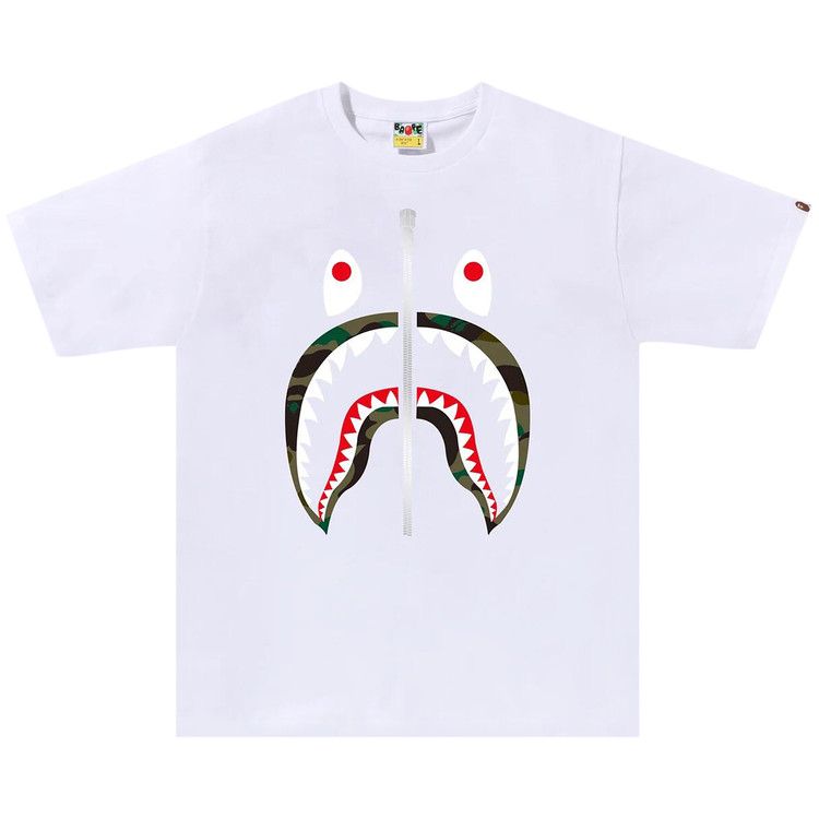 Футболка BAPE 1st Camo Shark Tee, White/Green 
Футболка BAPE 1st Camo Shark Tee, White/Green