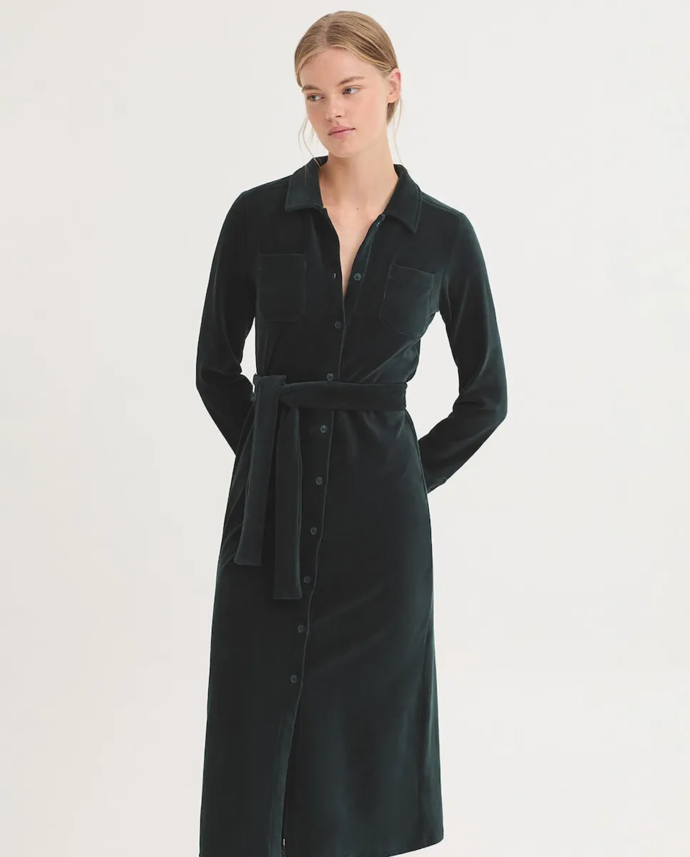 Миди-платье с карманами и ремнем Nice Things, зеленый мох
Миди-платье с карманами и ремнем Nice Things, зеленый мох