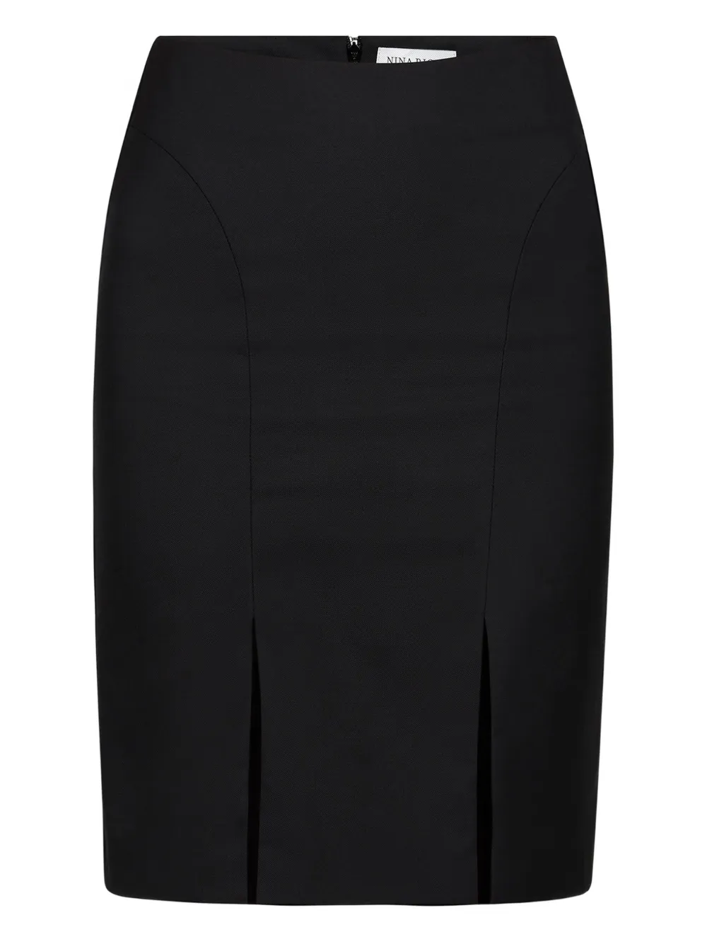 Шерстяная юбка мини с разрезом Nina Ricci, черный 
Шерстяная юбка мини с разрезом Nina Ricci, черный