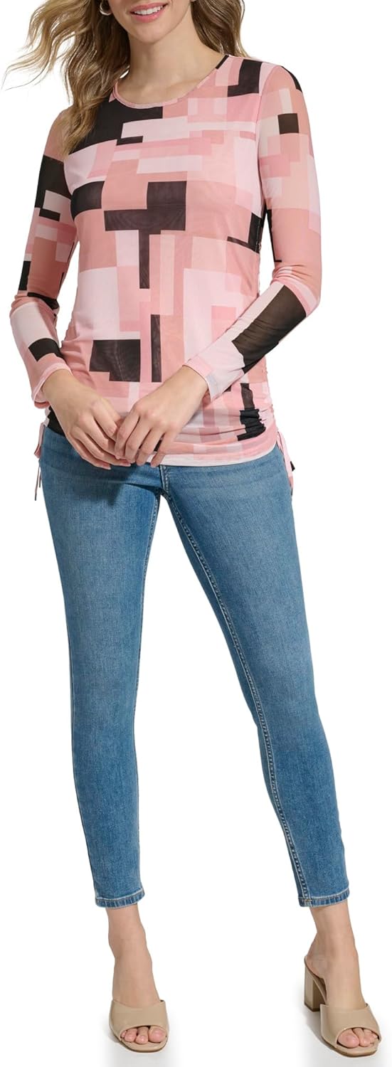 Женский топ Calvin Klein с длинными рукавами и принтом, с завязкой, Desert Rose/Black
Женский топ Calvin Klein с длинными рукавами и принтом, с завязкой, Desert Rose/Black