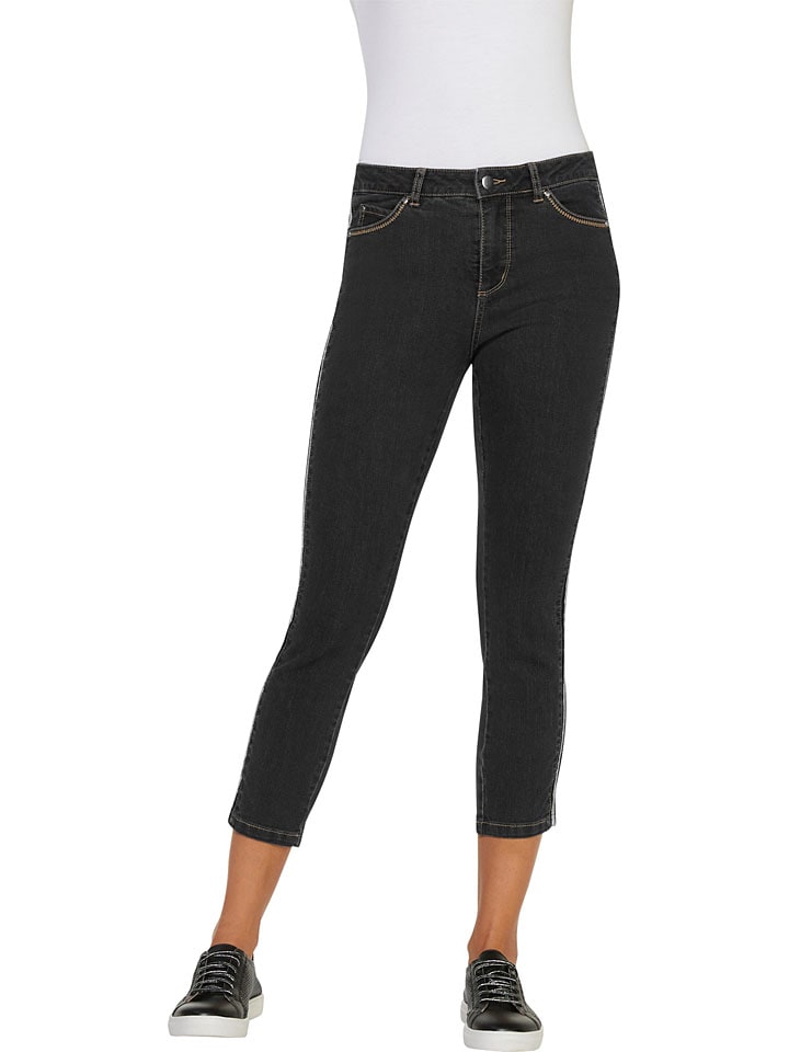 Джинсы облегающего кроя антрацитового цвета Heine
Джинсы облегающего кроя антрацитового цвета Heine