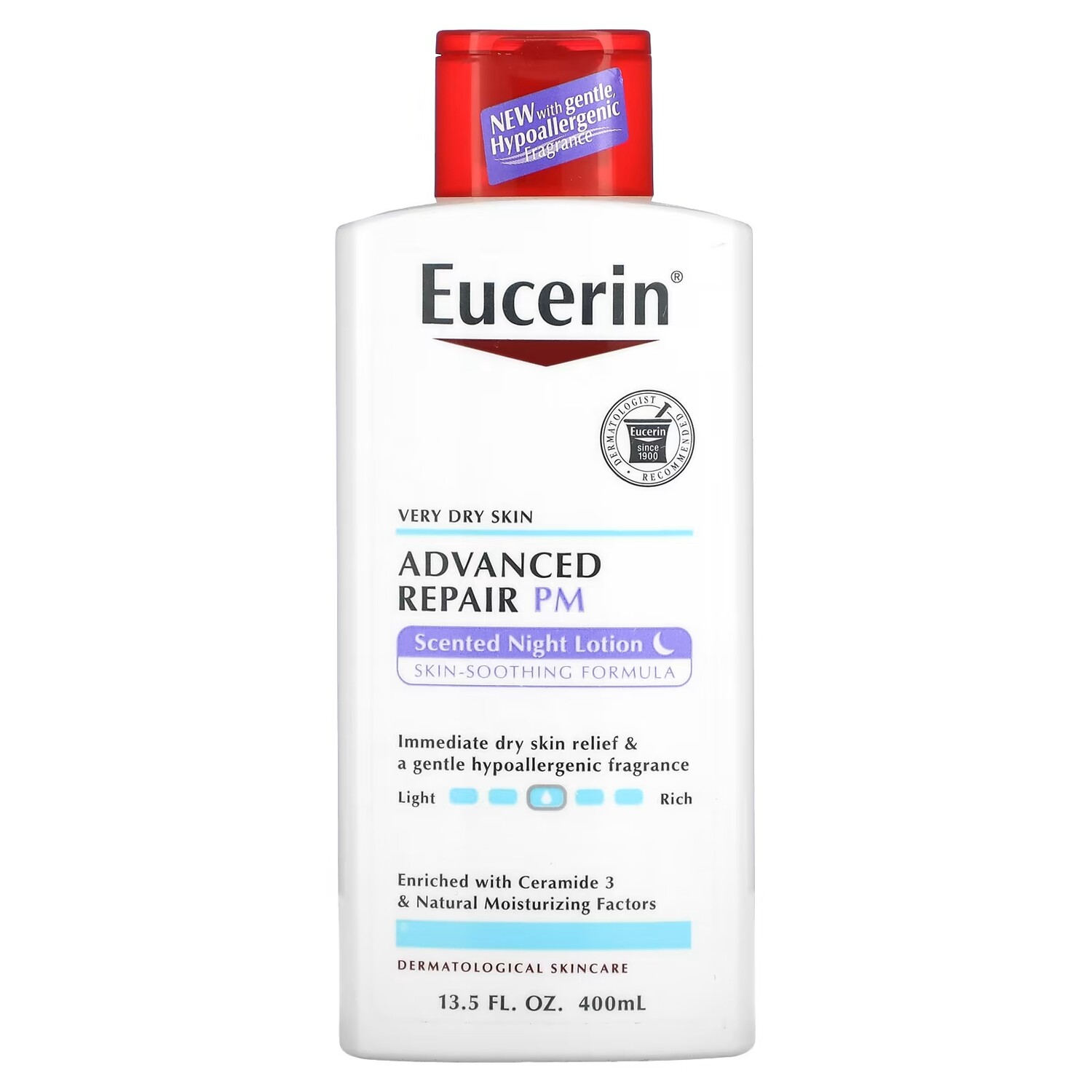 Eucerin Advanced Repair Lotion PM Ароматизированная ночь, 13,5 жидких унций (400 мл)
Eucerin Advanced Repair Lotion PM Ароматизированная ночь, 13,5 жидких унций (400 мл)