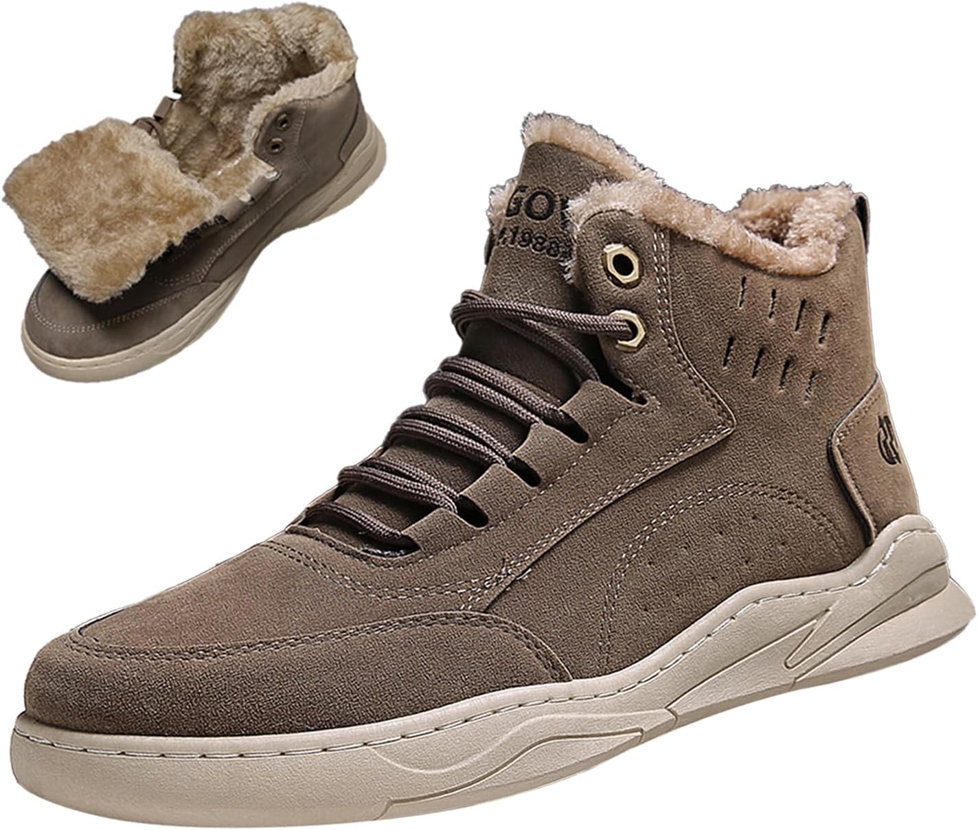 Мужские зимние водонепроницаемые замшевые снежные ботинки Keilinia, комфортные, с теплой подкладкой, высокие ботинки на молнии, нескользящие кроссовки для походов, серый
Мужские зимние водонепроницаемые замшевые снежные ботинки Keilinia, комфортные, с теплой подкладкой, высокие ботинки на молнии, нескользящие кроссовки для походов, серый