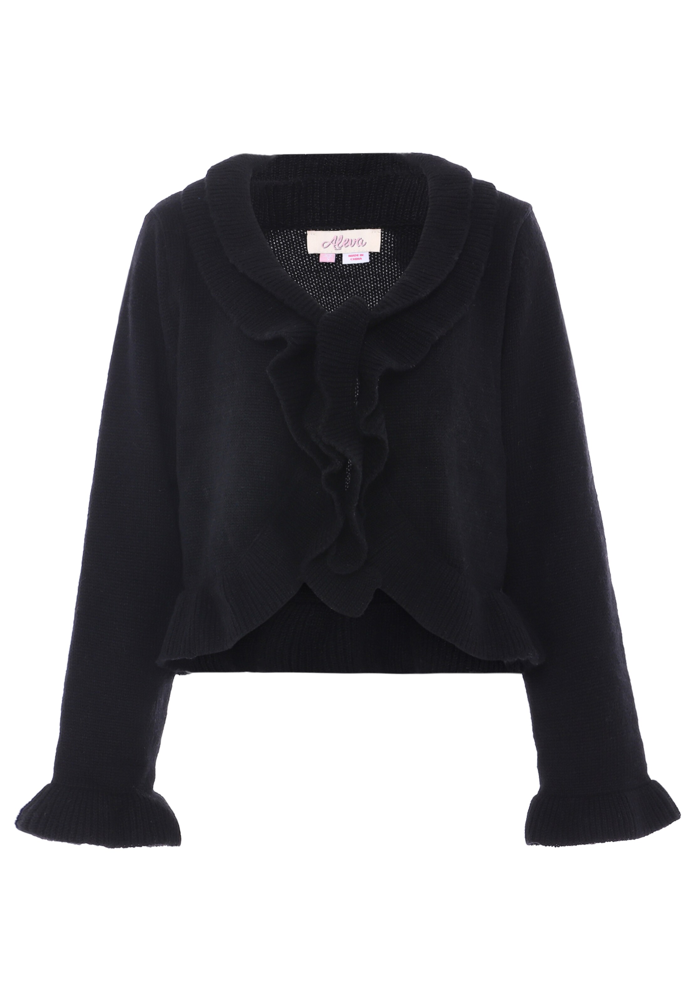 Aleva Вязаный кардиган в черном цвете
Aleva Вязаный кардиган в черном цвете