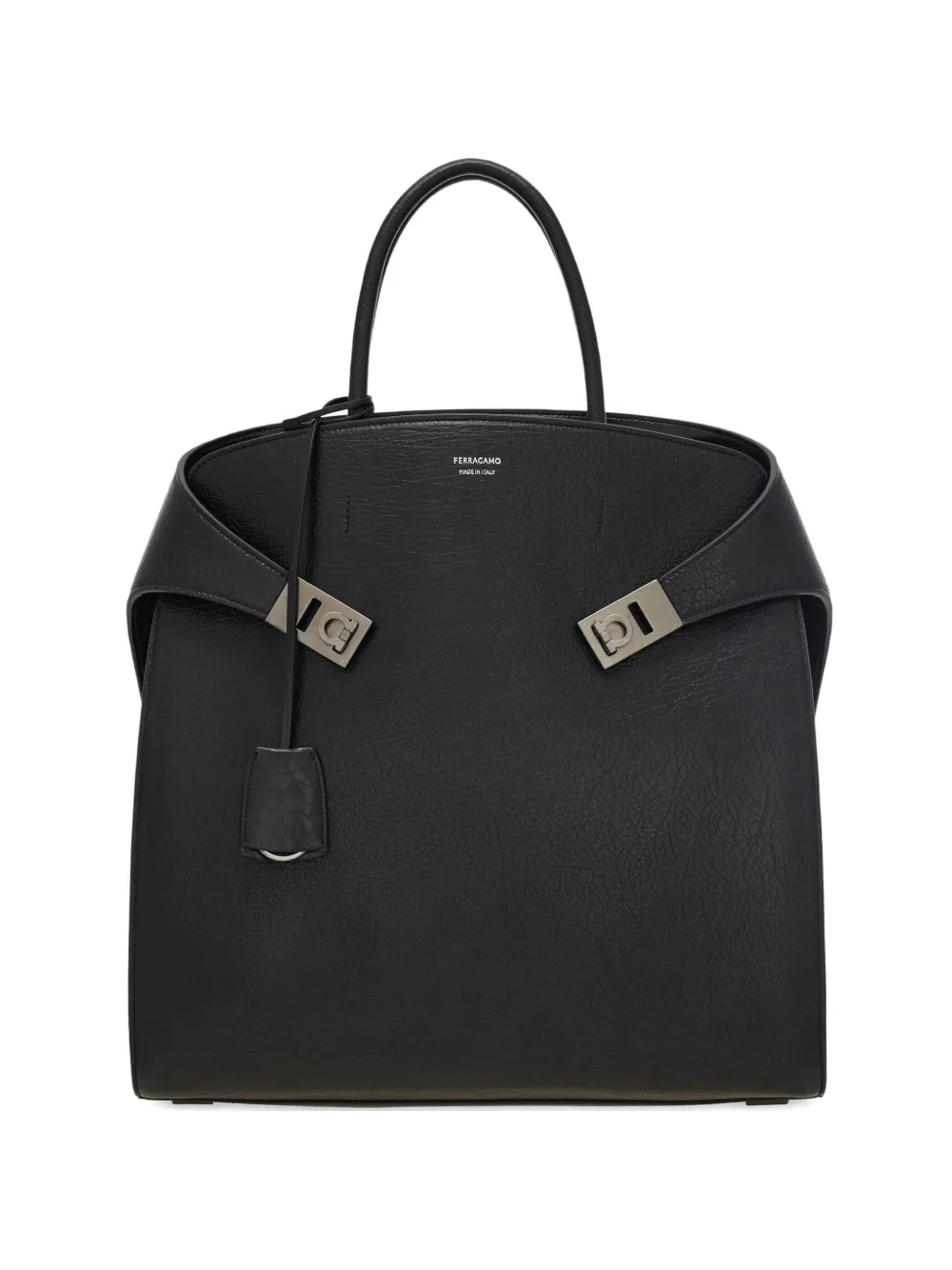 Сумка-шоппер Hug Gancini из телячьей кожи с пряжкой Ferragamo, черный
Сумка-шоппер Hug Gancini из телячьей кожи с пряжкой Ferragamo, черный