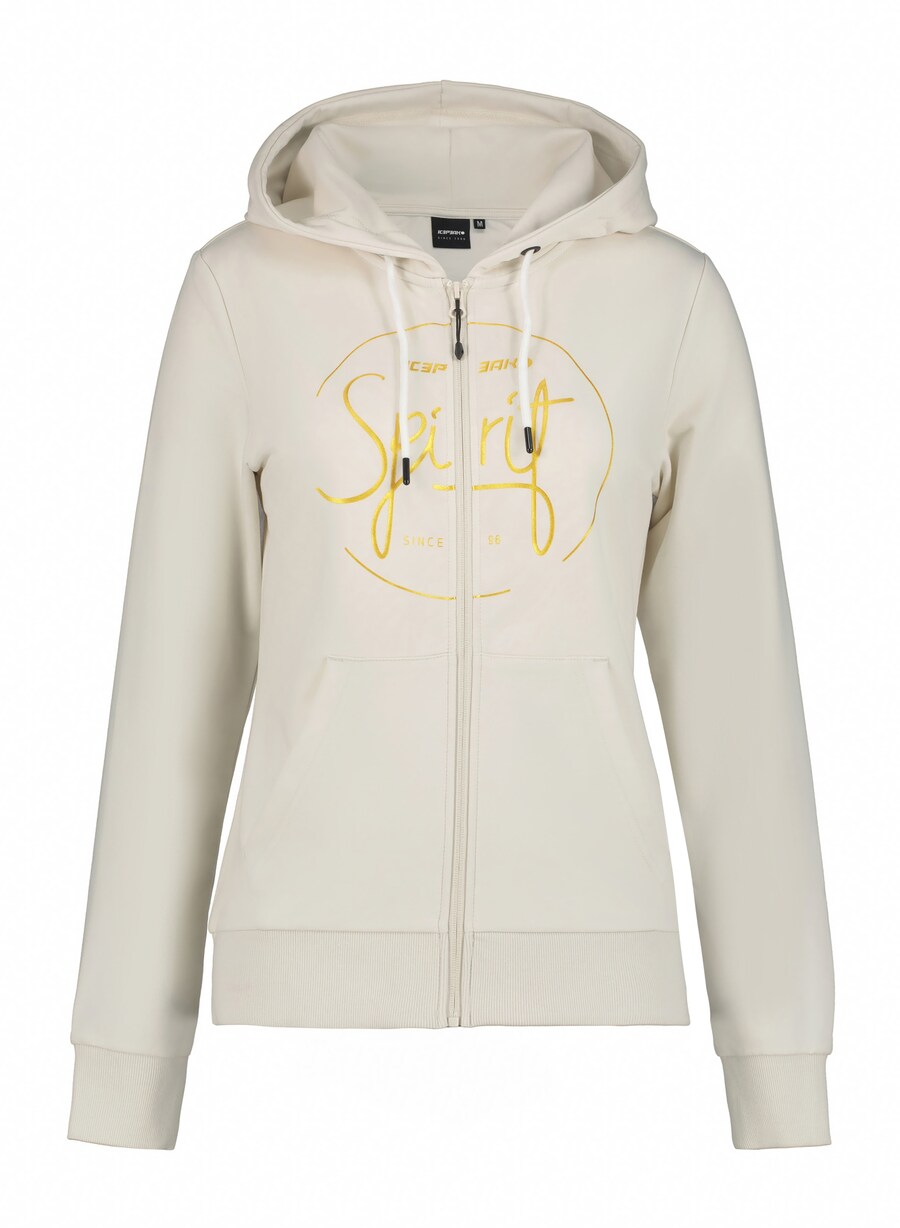 Толстовка с капюшоном на молнии ICEPEAK ULLIN, бежевый 
Толстовка с капюшоном на молнии ICEPEAK ULLIN, бежевый