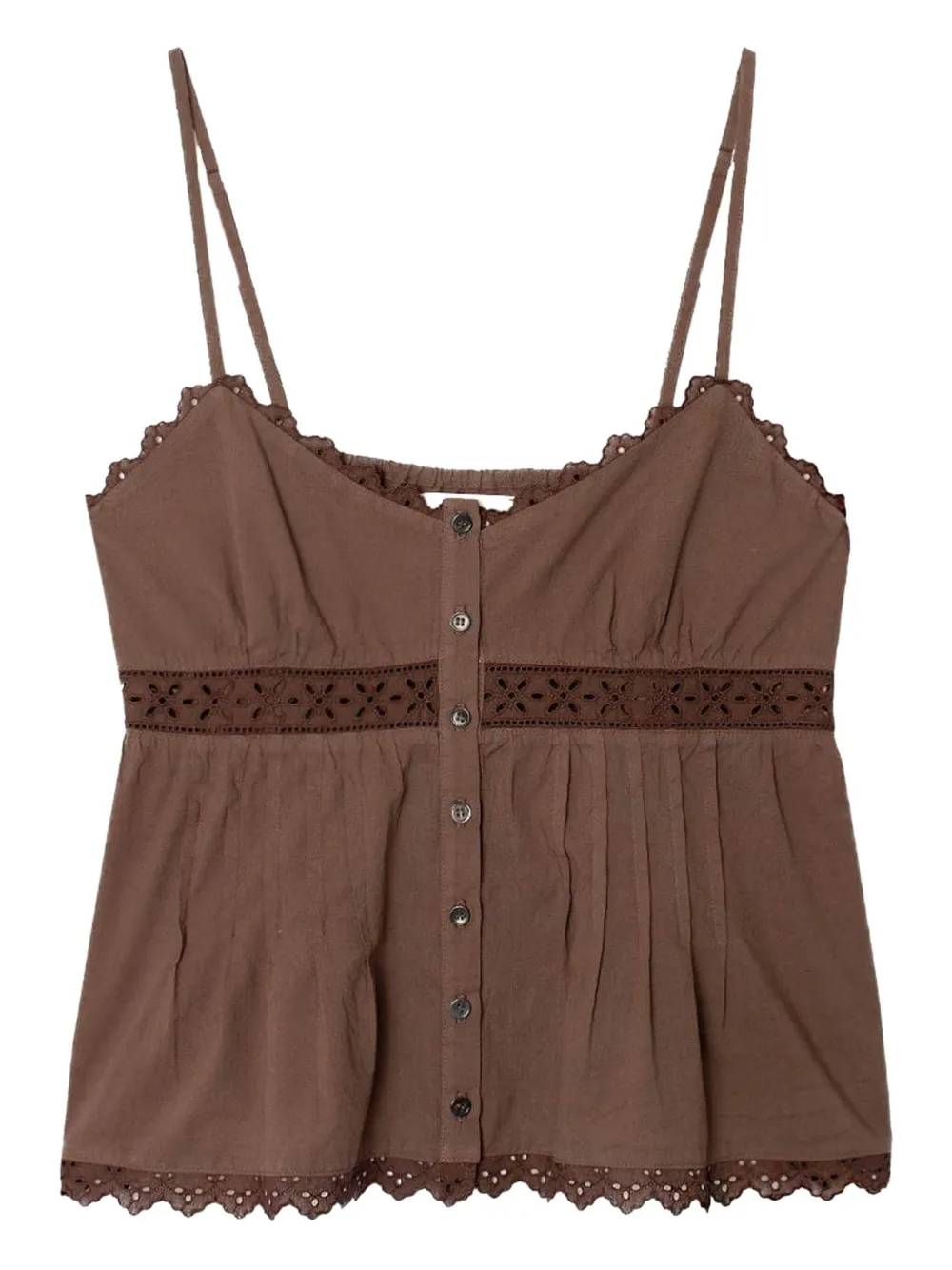 Рубашка с кружевом Xirena, коричневый
Рубашка с кружевом Xirena, коричневый