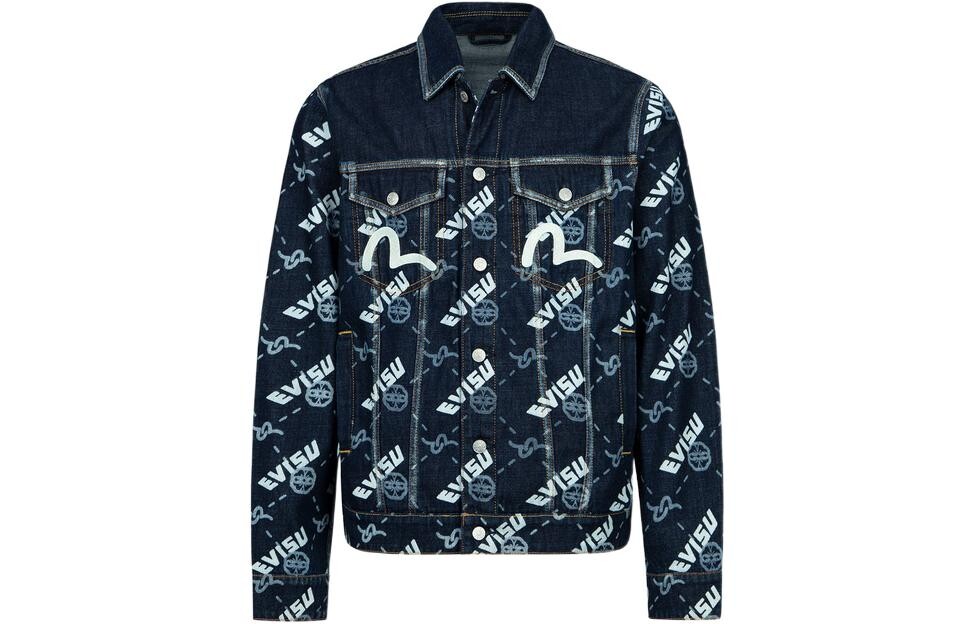 Джинсовая куртка мужская джинсовая синяя Evisu, синий
Джинсовая куртка мужская джинсовая синяя Evisu, синий