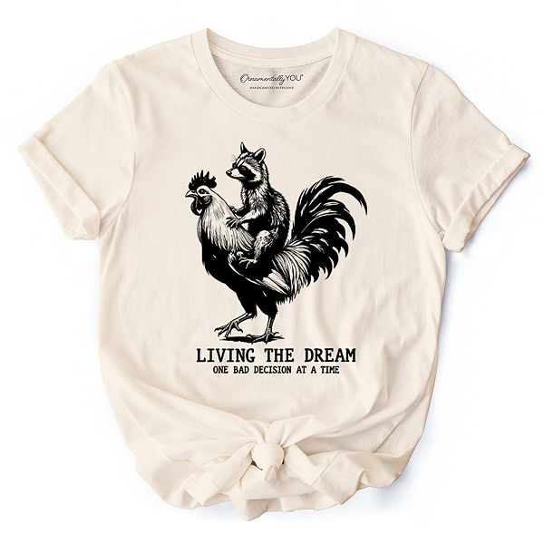 Футболка с забавным петухом и енотом "Living the dream" Ornamentallyyou, Natural
Футболка с забавным петухом и енотом "Living the dream" Ornamentallyyou, Natural