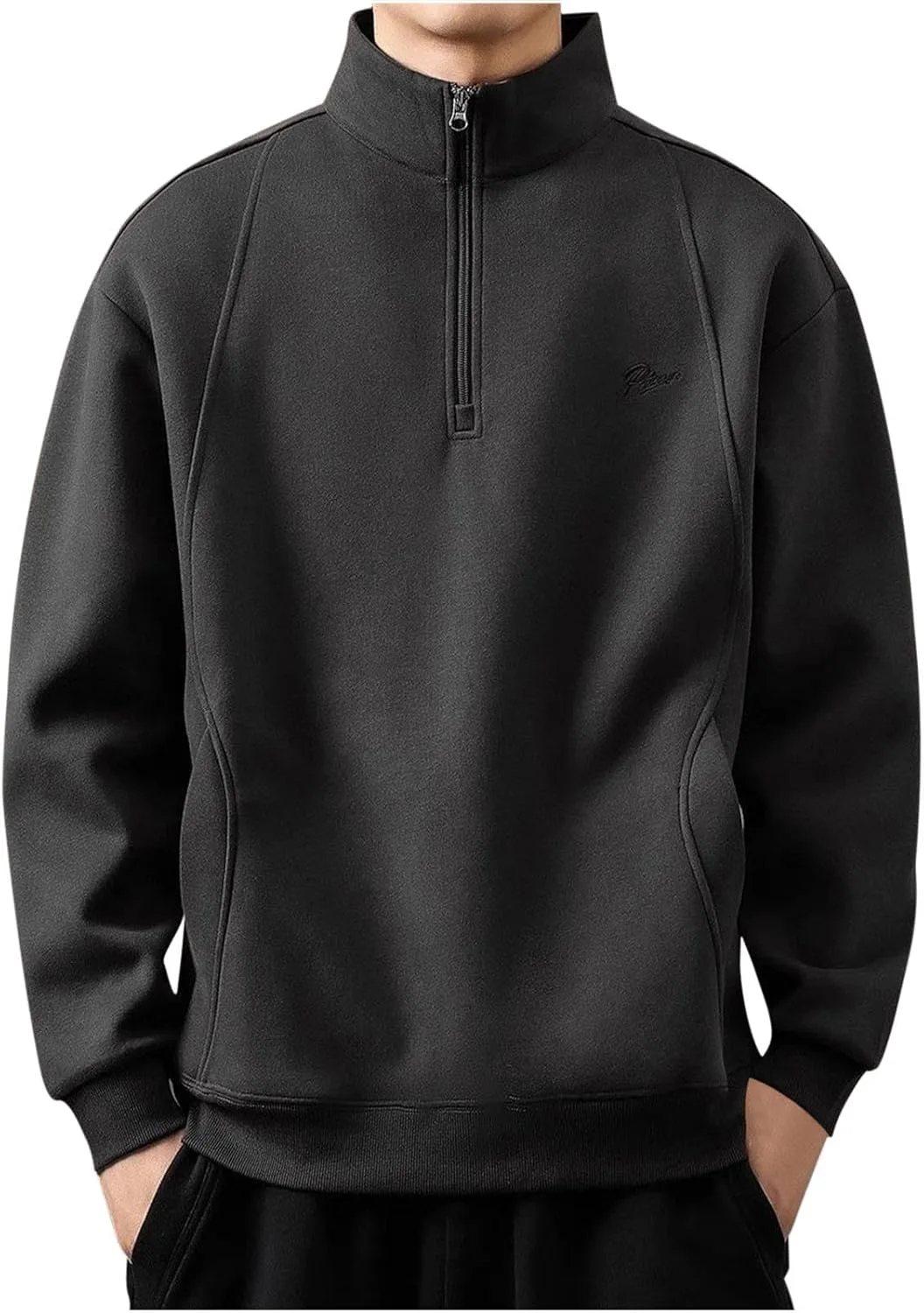 Мужская толстовка с четвертью молнии, флисовая, с длинным рукавом и стойкой
Мужская толстовка с четвертью молнии, флисовая, с длинным рукавом и стойкой