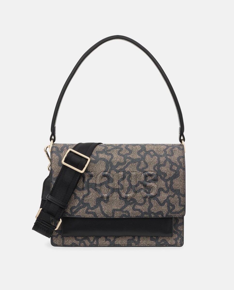 Черная сумка через плечо среднего размера с принтом и магнитом Tous, черный
Черная сумка через плечо среднего размера с принтом и магнитом Tous, черный