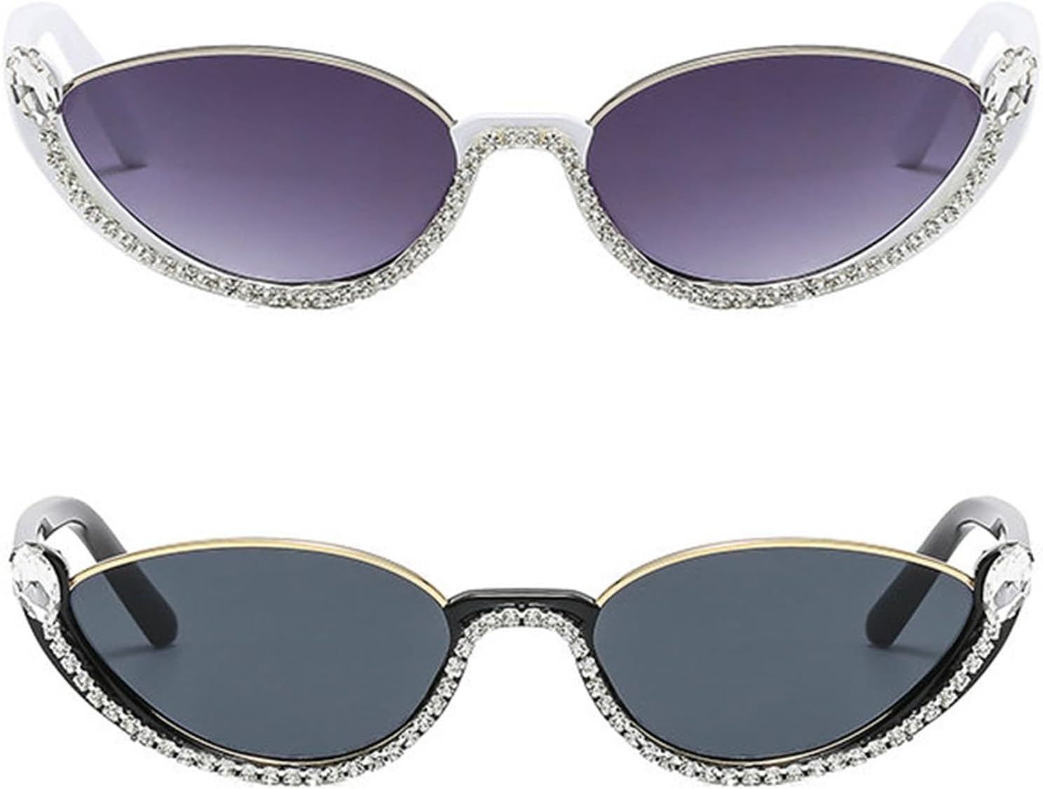 Солнцезащитные очки Willochra со стразами для женщин, модные, сексуальные, сверкающие, в форме «кошачьего глаза», с бриллиантами, женские, с кристаллами, 2pcs-black&white
Солнцезащитные очки Willochra со стразами для женщин, модные, сексуальные, сверкающие, в форме «кошачьего глаза», с бриллиантами, женские, с кристаллами, 2pcs-black&white