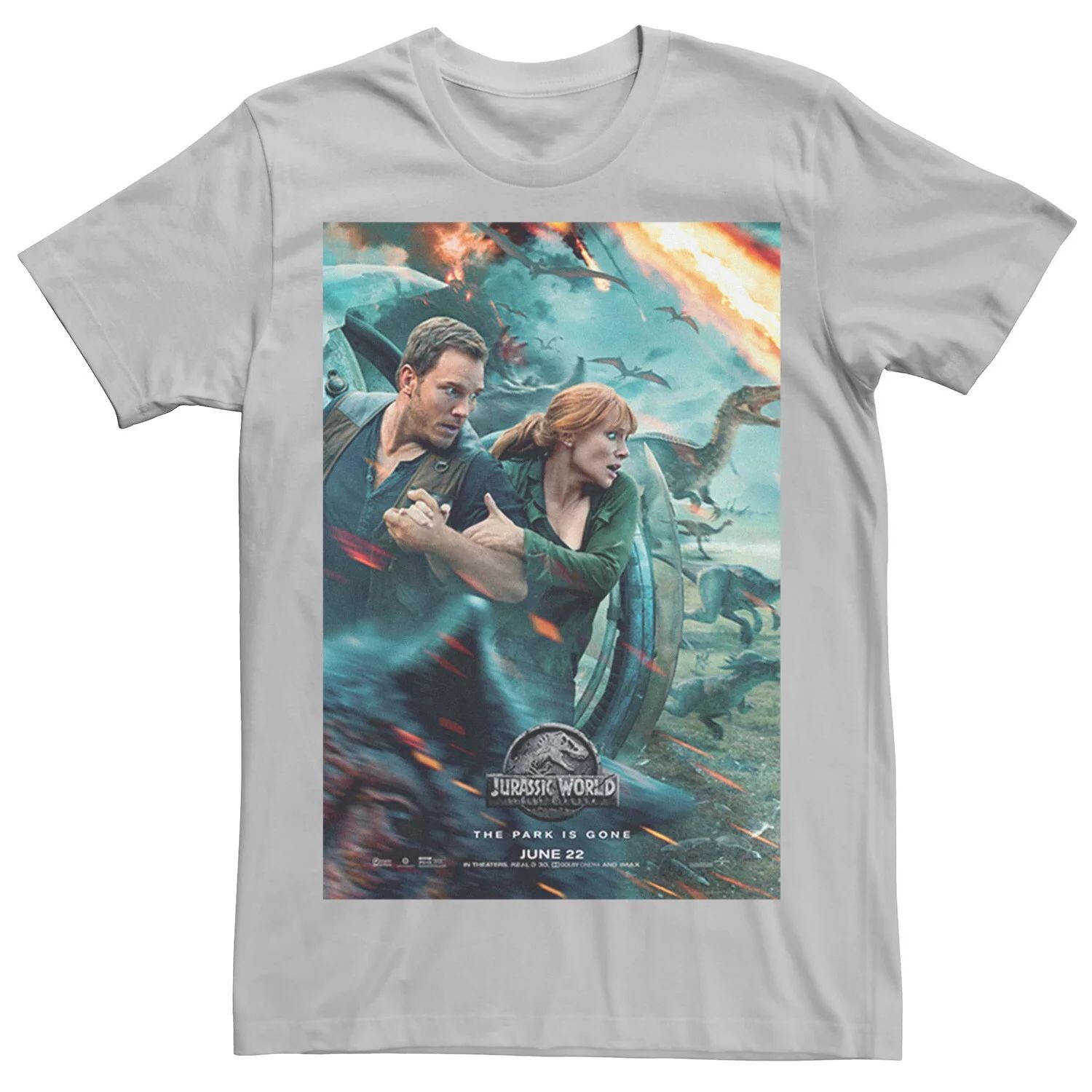 Мужская футболка с постером к фильму «Мир Юрского периода 2» Оуэна Клэра Jurassic World, серебристый
Мужская футболка с постером к фильму «Мир Юрского периода 2» Оуэна Клэра Jurassic World, серебристый