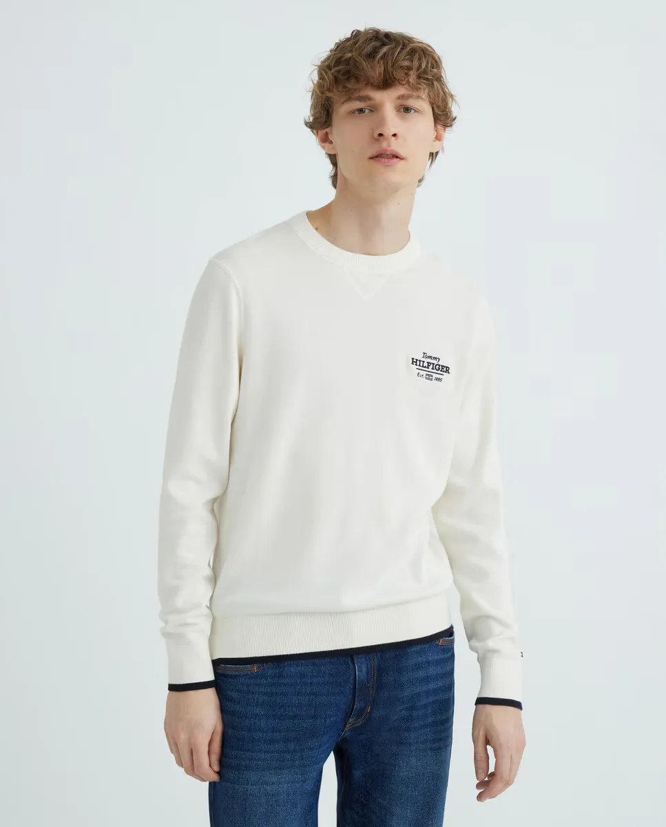 Мужской однотонный хлопковый свитер с круглым вырезом Tommy Hilfiger, цвет Crudo
Мужской однотонный хлопковый свитер с круглым вырезом Tommy Hilfiger, цвет Crudo