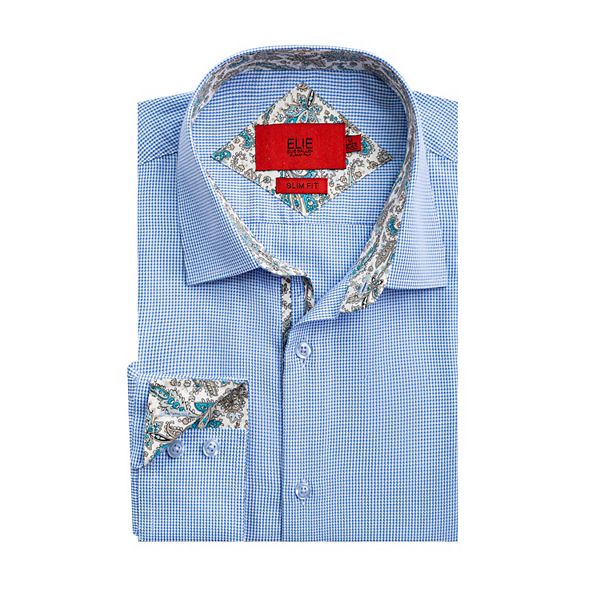 Мальчиковая рубашка slim fit в клетку houndstooth Elie Balleh, Blue
Мальчиковая рубашка slim fit в клетку houndstooth Elie Balleh, Blue