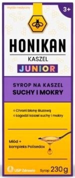 Honican, Детский сироп от кашля с медом, 230 г USP Zdrowie
Honican, Детский сироп от кашля с медом, 230 г USP Zdrowie