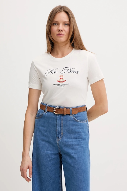 Хлопковая футболка Gant, бежевый
Хлопковая футболка Gant, бежевый