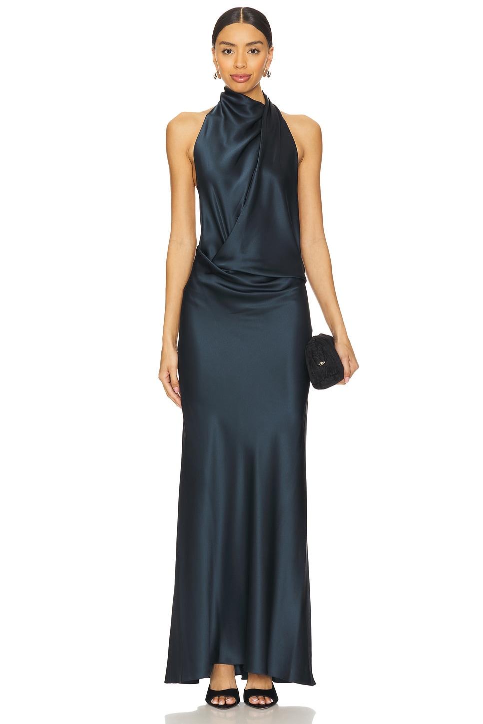 Платье на шее с драпировкой на косу The Sei, night
Платье на шее с драпировкой на косу The Sei, night