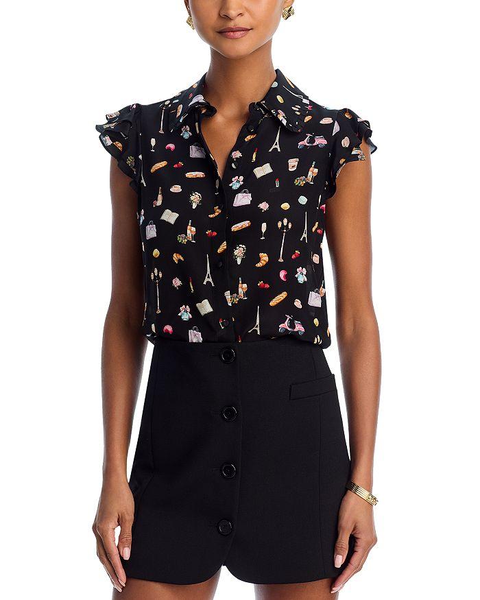 Мартель шелковый топ Alice and Olivia, черный
Мартель шелковый топ Alice and Olivia, черный