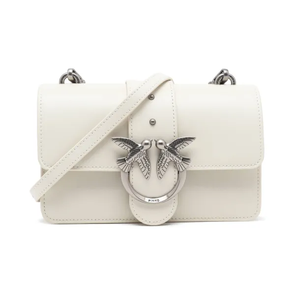 Кожаная сумка через плечо Love one mini cl pltt Pinko, белый
Кожаная сумка через плечо Love one mini cl pltt Pinko, белый