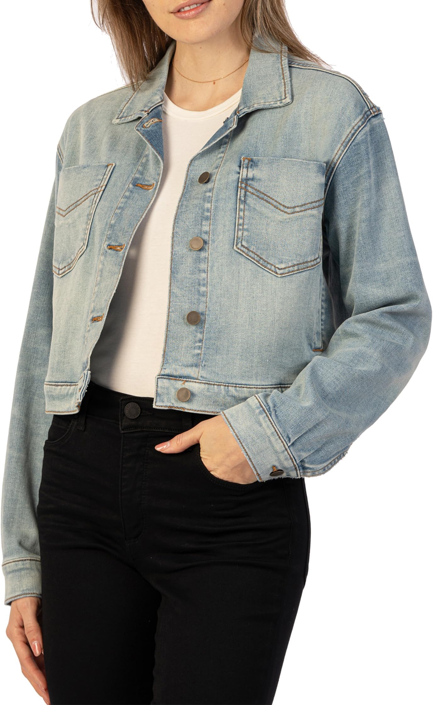 Куртка KUT from the Kloth Lara Crop Jacket w/ Drop Shoulder-Patch Front Pocket, цвет Cultivate
Куртка KUT from the Kloth Lara Crop Jacket w/ Drop Shoulder-Patch Front Pocket, цвет Cultivate