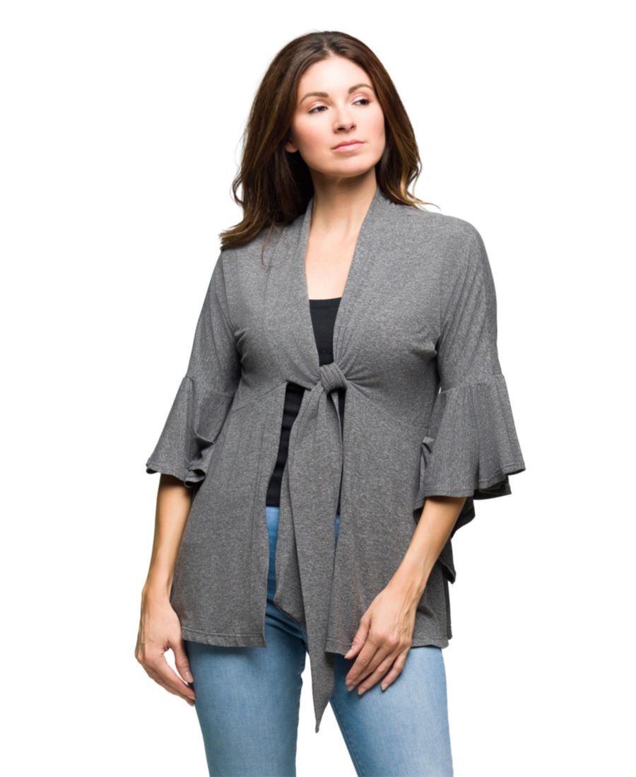 Женская блузка с рукавами-колоколами и завязками спереди 24seven Comfort Apparel, Smoke
Женская блузка с рукавами-колоколами и завязками спереди 24seven Comfort Apparel, Smoke