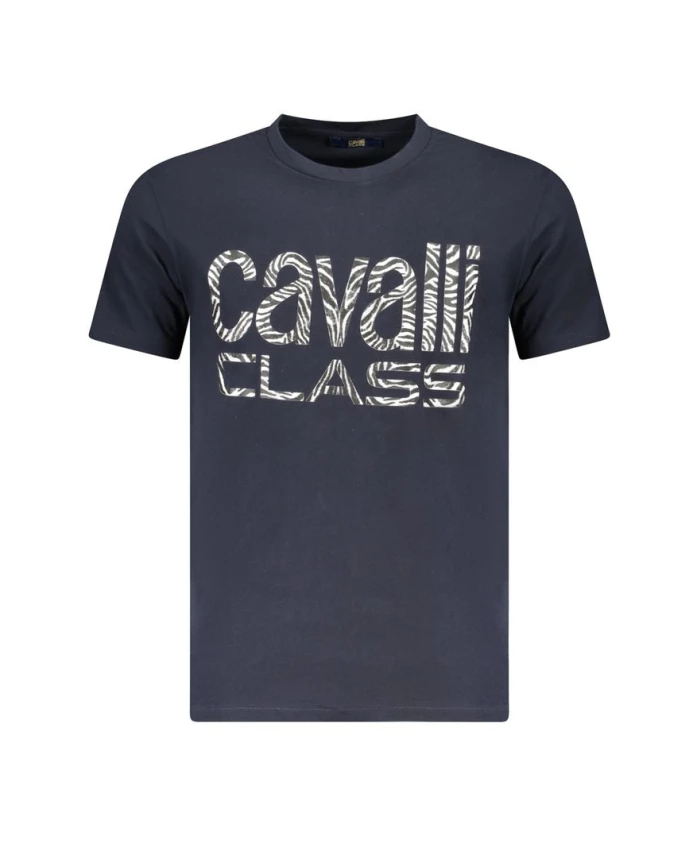 Синяя хлопковая мужская футболка Cavalli Class, черный
Синяя хлопковая мужская футболка Cavalli Class, черный