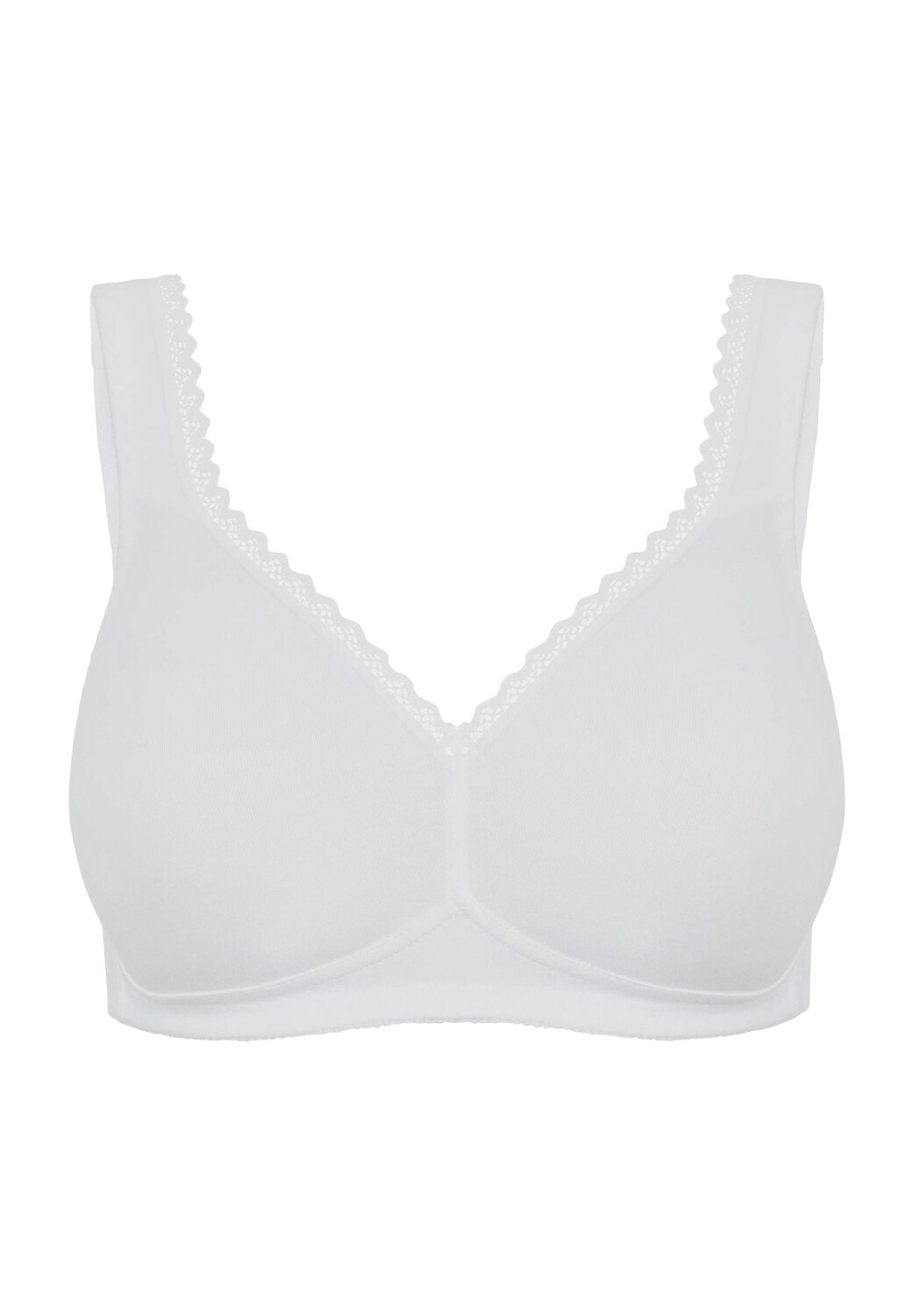 Кружевной бесшовный мягкий бюстгальтер крючком для женщин susa, белый 
Кружевной бесшовный мягкий бюстгальтер крючком для женщин susa, белый
