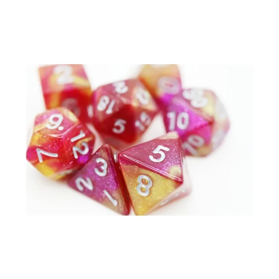 Набор Poly — Солнечный ветер с серебром (7), Dice Sets - Resin/Acrylic - Rainbow & Multi-Colored (Foam Brain Games)
Набор Poly — Солнечный ветер с серебром (7), Dice Sets - Resin/Acrylic - Rainbow & Multi-Colored (Foam Brain Games)
