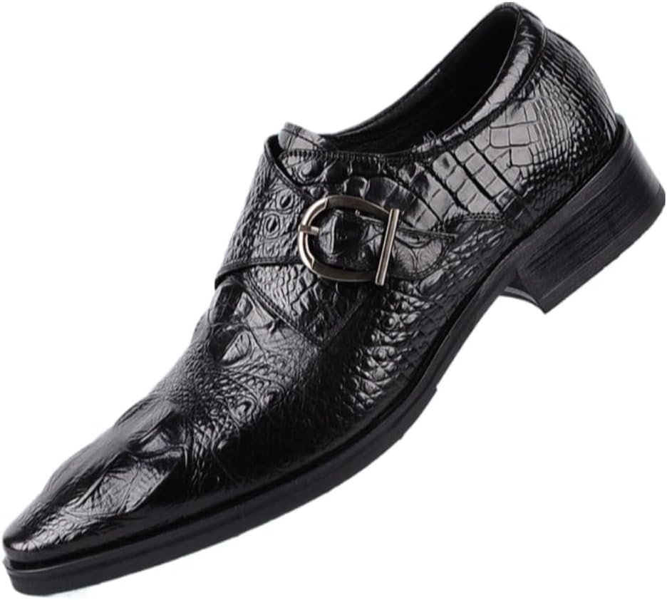 Мужские туфли с ремешками монаха из кожи крокодила Geerta, черный
Мужские туфли с ремешками монаха из кожи крокодила Geerta, черный