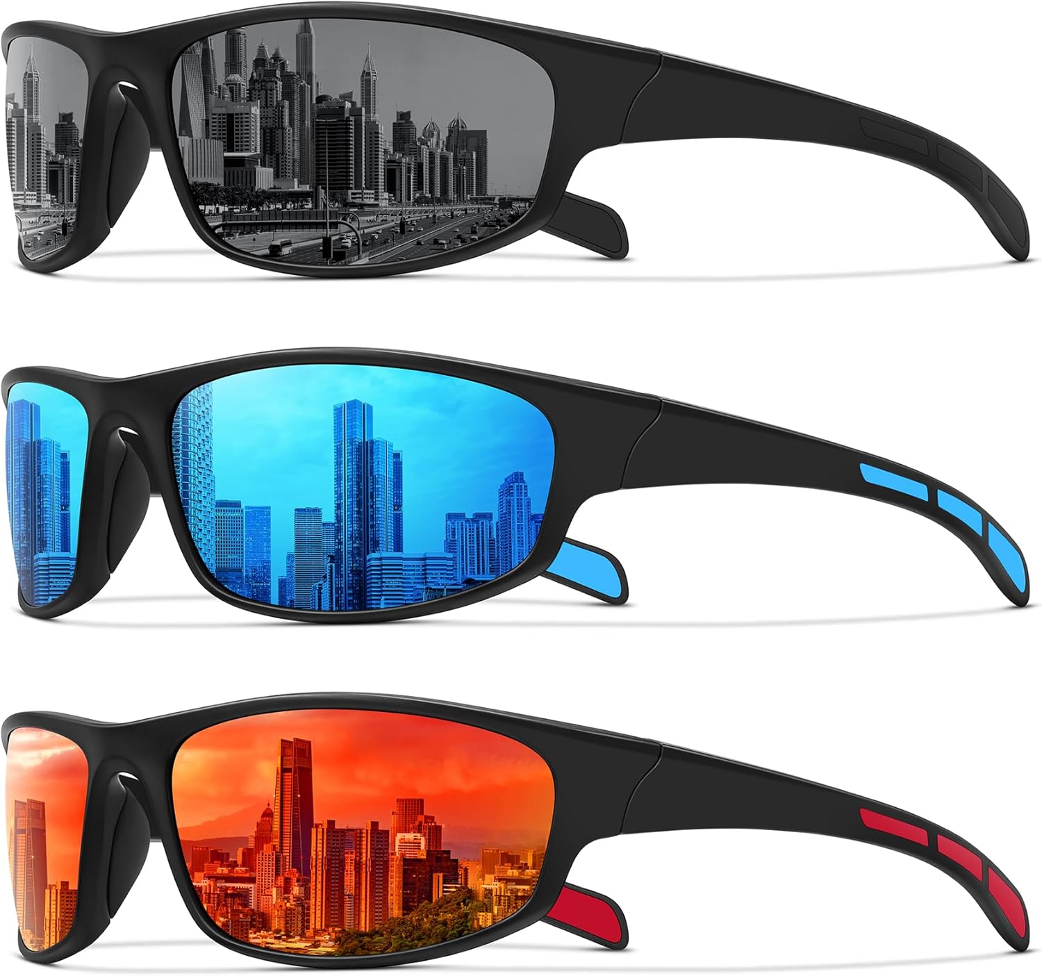 Спортивные поляризованные солнцезащитные очки для мужчин и женщин, обтекаемой формы, для рыбалки, велоспорта, вождения, бега, с защитой от УФ-излучения Ofwin, Z 3pack-black+red+blue
Спортивные поляризованные солнцезащитные очки для мужчин и женщин, обтекаемой формы, для рыбалки, велоспорта, вождения, бега, с защитой от УФ-излучения Ofwin, Z 3pack-black+red+blue
