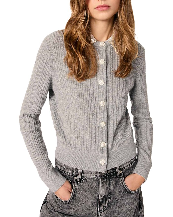 Кардиган с воротником-хомутом Maje, серый
Кардиган с воротником-хомутом Maje, серый