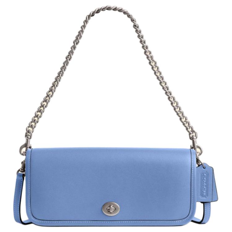 Кошелек Dinky Cow из кожи, через плечо, сумка среднего размера для женщин, пыльно-голубой COACH 
Кошелек Dinky Cow из кожи, через плечо, сумка среднего размера для женщин, пыльно-голубой COACH