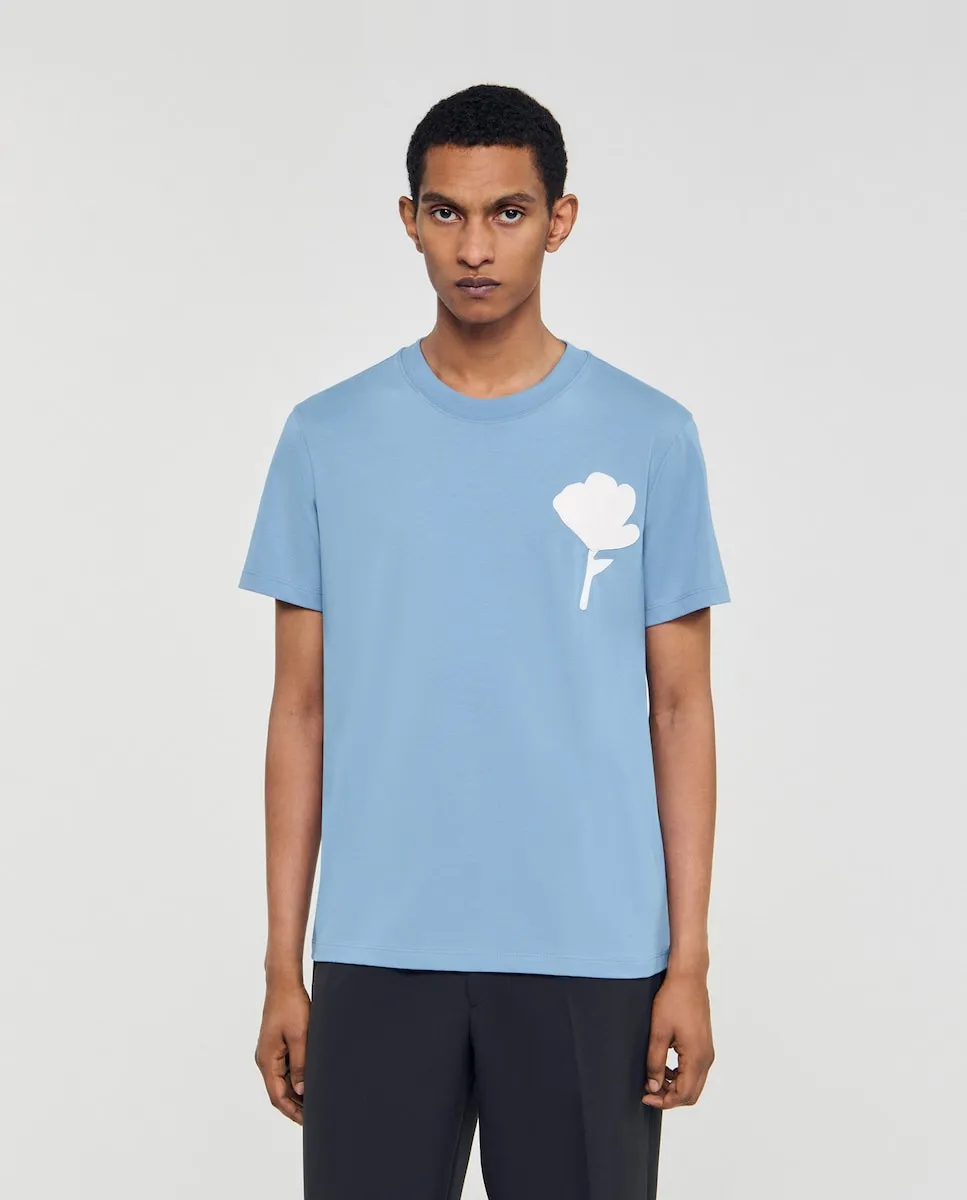 Мужская футболка с цветочной аппликацией Sandro, светло-голубой
Мужская футболка с цветочной аппликацией Sandro, светло-голубой