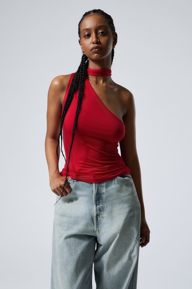 Топ из лиоцелла на одно плечо с завязкой Weekday, красный
Топ из лиоцелла на одно плечо с завязкой Weekday, красный
