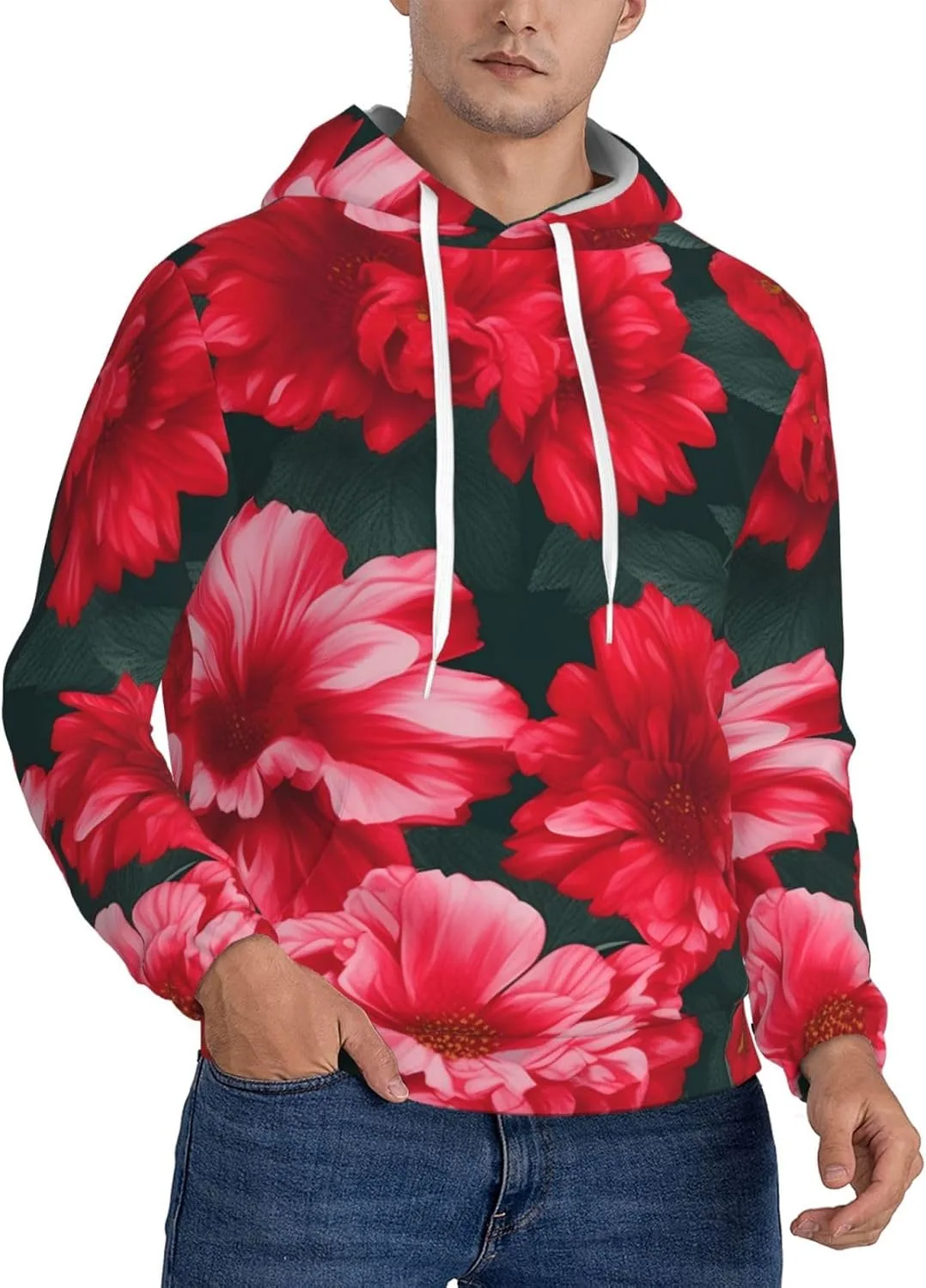 BaerK мужская флисовая толстовка с капюшоном и принтом красных и розовых цветов
BaerK мужская флисовая толстовка с капюшоном и принтом красных и розовых цветов