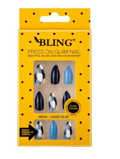 Типсы BLING, Искусственные ногти (24 шт.) – гламур, узор VI
Типсы BLING, Искусственные ногти (24 шт.) – гламур, узор VI